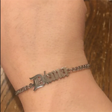 Personalized Stainless Steel Name Bracelet Cuban Chain