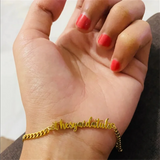Personalized Stainless Steel Name Bracelet Cuban Chain