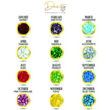 12 Constellation Necklace Birthstone Pendant Stainless Steel Chain