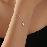 12 Constellation Necklace Birthstone Pendant Stainless Steel Chain