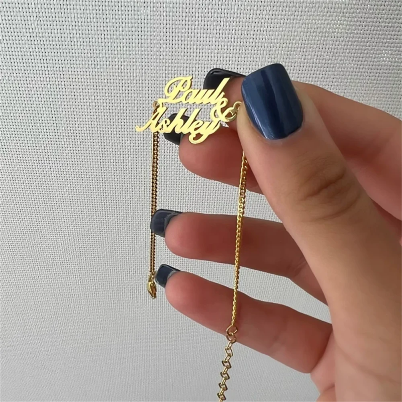 Personalized Stainless Steel 2 Names Bracelet for Women