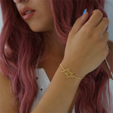 Personalized Stainless Steel 2 Names Bracelet for Women