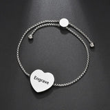 Zircon Heart Pendant Bracelet Rhinestone Jewelry Gift