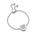 Zircon Heart Pendant Bracelet Rhinestone Jewelry Gift