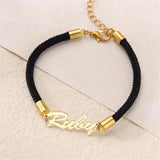 Personalized Name Bracelet Stainless Steel Charms Bangle