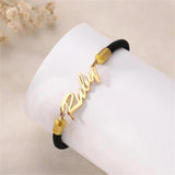 Personalized Name Bracelet Stainless Steel Charms Bangle