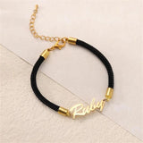 Personalized Name Bracelet Stainless Steel Charms Bangle