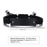 Personalized Stainless Steel Men's Bangle ID Bracelet