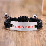 Personalized Stainless Steel Men's Bangle ID Bracelet