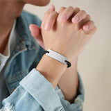 Personalized Stainless Steel Men's Bangle ID Bracelet