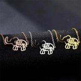 Personalized Name Bracelet Stainless Steel Elephant Children Gift