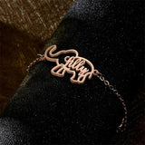 Personalized Name Bracelet Stainless Steel Elephant Children Gift