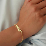Personalized Stainless Steel Couple Bracelets - Custom Name Chain Bracelet