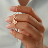 Personalized Stainless Steel Couple Bracelets - Custom Name Chain Bracelet