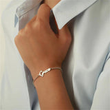 Personalized Stainless Steel Couple Bracelets - Custom Name Chain Bracelet