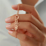 Personalized Stainless Steel Couple Bracelets - Custom Name Chain Bracelet