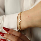 Personalized Cuban Link Couple Name Bracelet Stainless Steel Women Jewelry