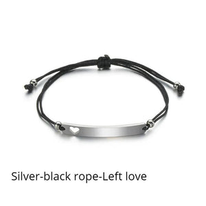Personalized Couple Bracelets Stainless Steel Jewelry Gift