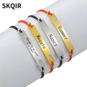 Personalized Couple Bracelets Stainless Steel Jewelry Gift