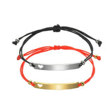 Personalized Couple Bracelets Stainless Steel Jewelry Gift