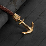 Yonney Personalized Anchor Bracelet Father Anniversary Gift For Husband