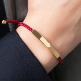 Adjustable Braided Rope Stainless Steel Tube Bracelet 2mm