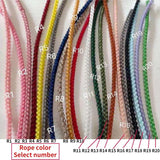 Adjustable Braided Rope Stainless Steel Tube Bracelet 2mm