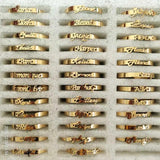 Personalized Name Letter Charm Bangle Adjustable Bracelet