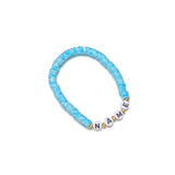Colorful Letter Clay Bracelet DIY Charm Bangle Jewelry