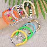 Colorful Letter Clay Bracelet DIY Charm Bangle Jewelry