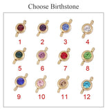 Personalized Name Bracelet with Birthstone - Stainless Steel Jewelry for Women