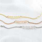 Name Bracelet for Women Stainless Steel Minimalist Dainty Bar