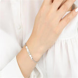 Name Bracelet for Women Stainless Steel Minimalist Dainty Bar