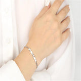 Name Bracelet for Women Stainless Steel Minimalist Dainty Bar