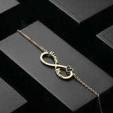 Chered Name Bracelet Mom Infinity Adjustable Heart Bracelets Stainless Steel