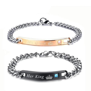 Birthstone & Name ID Bracelet Stainless Steel CZ Stone Lover Jewelry