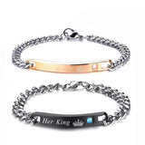 Birthstone & Name ID Bracelet Stainless Steel CZ Stone Lover Jewelry