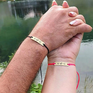 Personalized Couple Name Bracelet Stainless Steel Anniversary Gift