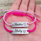 Personalized Couple Name Bracelet Stainless Steel Anniversary Gift