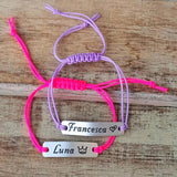 Personalized Couple Name Bracelet Stainless Steel Anniversary Gift