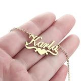 Chered Personalized Name Bracelet Stainless Steel Initial Chain Bracelets