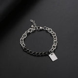 Personalized Name Charm Bracelet Titanium Steel Men's Gift