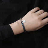 Personalized Name Charm Bracelet Titanium Steel Men's Gift