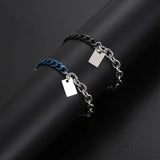 Personalized Name Charm Bracelet Titanium Steel Men's Gift