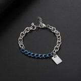 Personalized Name Charm Bracelet Titanium Steel Men's Gift