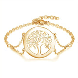 Tree of Life Name Bracelet Stainless Steel Classic Style Gift