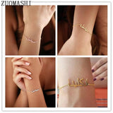 Custom Arabic Name Bracelet Farsi Font Nameplate Bracelets Islam Jewelry