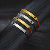 Hollow Heart Curved Bracelet Stainless Steel Couple Jewelry