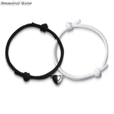 Heart Attracting Magnet ID Tag Couple Bracelets