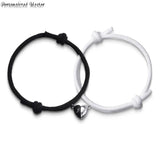 Heart Attracting Magnet ID Tag Couple Bracelets